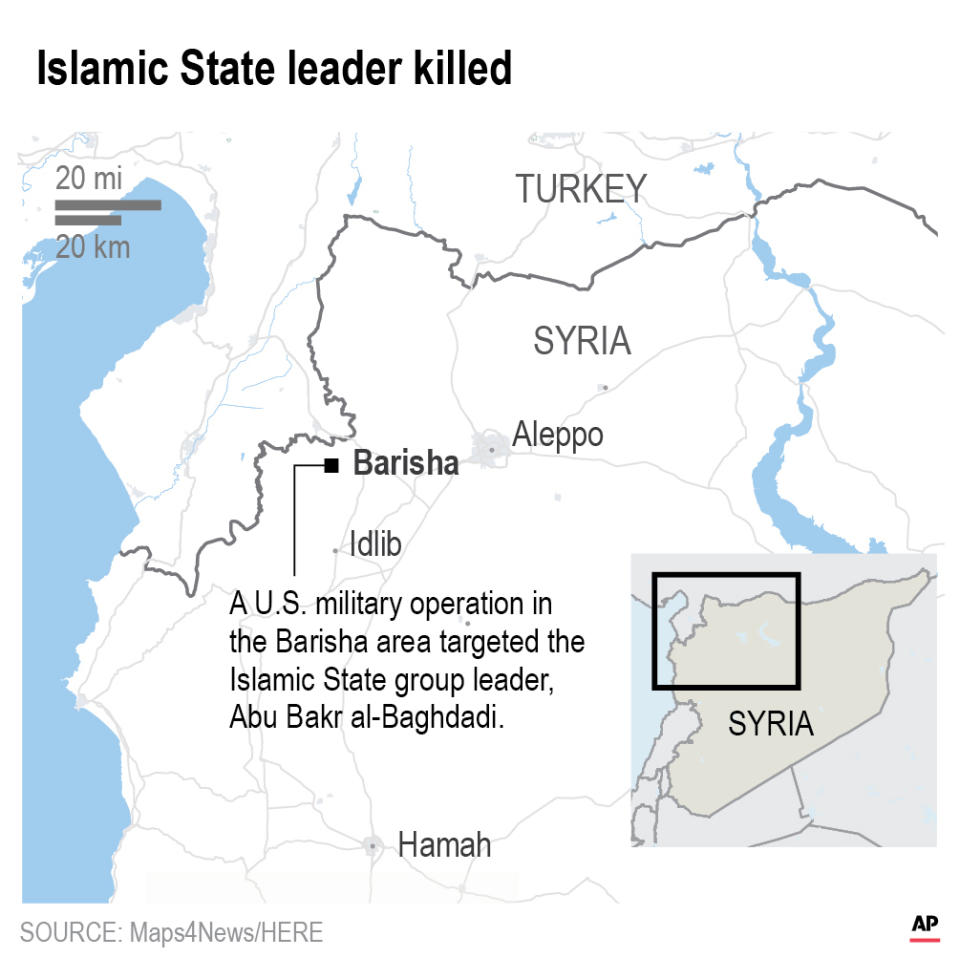 The leader of the Islamic State group, Abu Bakr al-Baghdadi, is believed dead after being targeted by a U.S. military raid in Syria.;