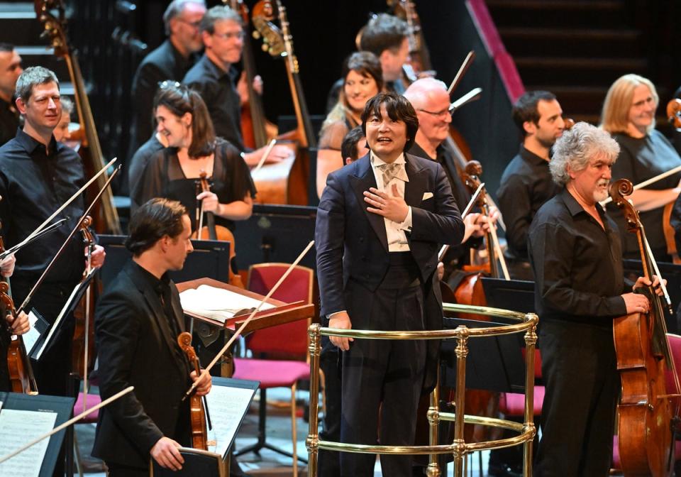 Kazuki Yamada takes a bow with the CBSO (Mark Allan)