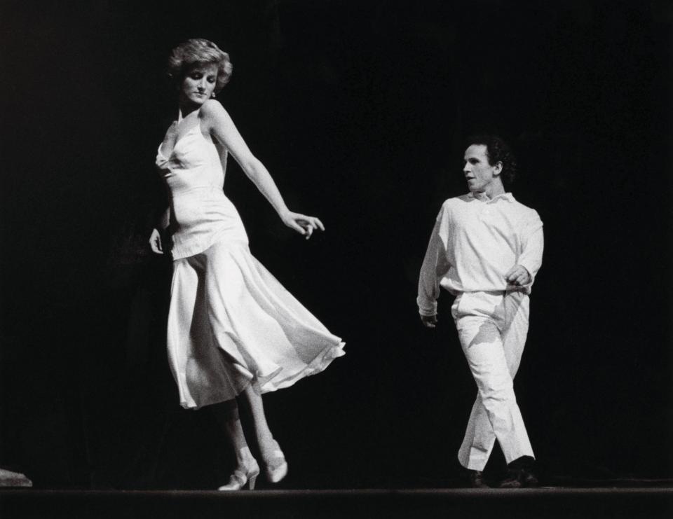 <p>Diana left an audience of 2,500 at the Royal Opera House speechless after a 1985 duet with dancer Wayne Sleep to Billy Joel's "Uptown Girl." She had kept the routine under wraps until its debut at a benefit. Decades later, actors Emma Corrin and Jay Webb re-created the routine for season 4 of Netflix's <em>The Crown</em>.</p>