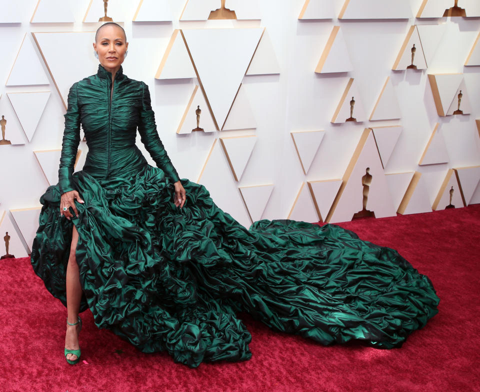 Jada Pinkett Smith Green Gown Oscars