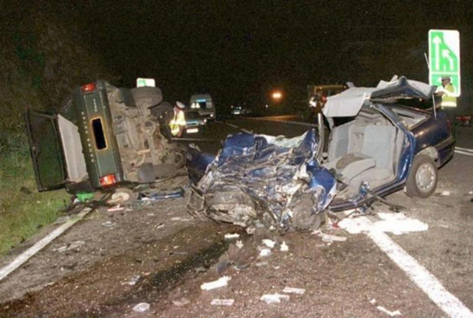 Paquete de Falmouth: los restos del accidente dejaron el auto de Steve irreconocible 