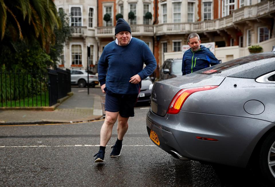 The ex-PM was on his morning run (Reuters)