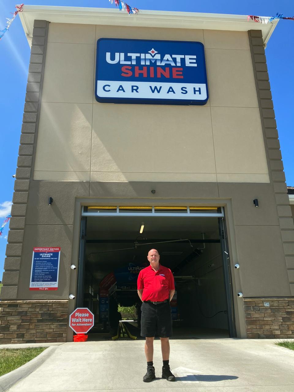 Owner Rick Rose stands in the entrance of Ultimate Shine Car Wash, which will hold its grand opening on Sept. 8 at its location on Northpointe Drive. The $6 million operation, part of Spotless Brands, is the latest new business to open on the city's north end.