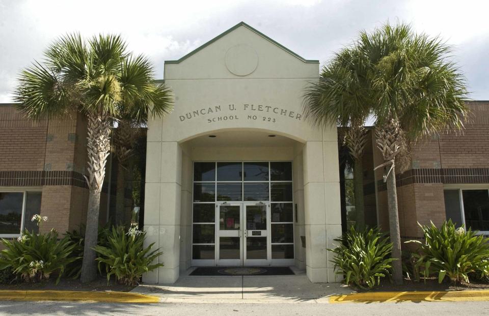A file photo of Duncan U. Fletcher High School in Neptune Beach. A proposal discussed in March would change Fletcher's feeder pattern so students starting school there would all come from three K-8 schools in the Beaches area.