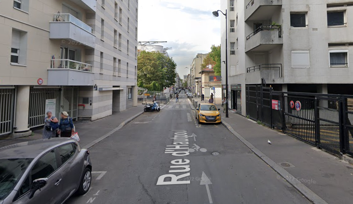 The suitcase containing the girl’s body was found on Rue d’Hautpoul in Paris’ 19th arondissement (Google Maps)