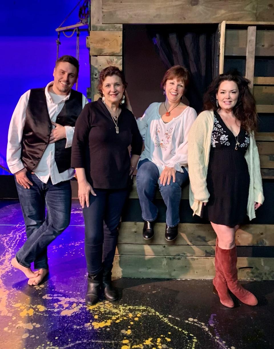 The cast of "Silver Threads Two: Get Closer," left to right, Zack Johnson, Sonia Schonning (creator and director), Lynne Ruberti Johnson and Sara Bleything.