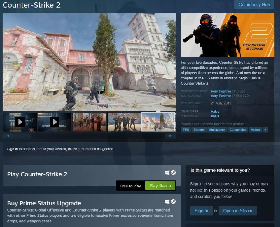 ¡Counter-Strike 2 ya está disponible en Steam!