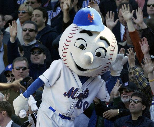 New York Mets mascot Mr. Met was at the center of a controversy after the person behind the costume flipped off fans at Citi Field. (AP)