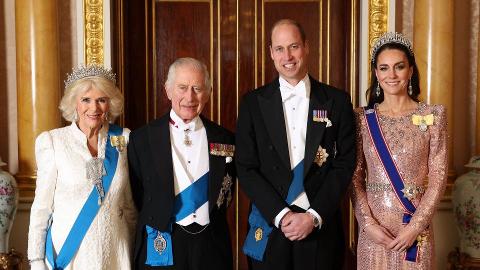 Camilla, Charles, William and Kate at diplomatic reception