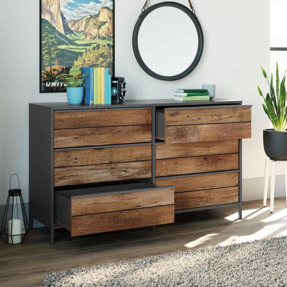 black sauder dresser, home depot bedroom makeover