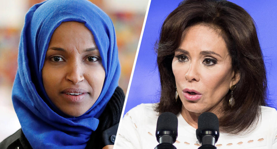 Ilhan Omar and Jeanine Pirro. (Photos: Eric Miller/Reuters, Michael Brochstein/SOPA Images/LightRocket via Getty Images)