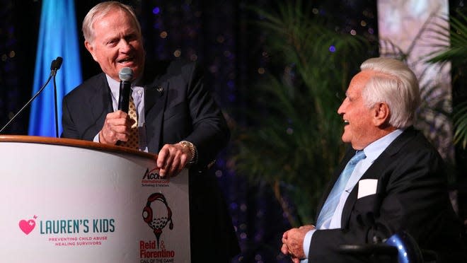 Jack Nicklaus and Don Shula in 2017 the night Nicklaus received the Don Shula Sports Legend Award.