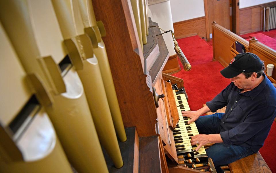 Widespread Panic keyboardist John "Jojo" Hermann plays a pipe organ at West Nashville United Methodist Church in 2017. Hermann will perform a live score to the silent horror film "Nosferatu" at Cine in Athens, Georgia on Oct. 31, 2022.