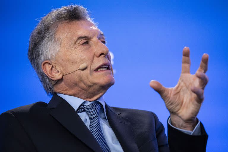 08-07-2021 El ex presidente de Argentina, Mauricio Macri, interviene en la clausura de las jornadas 'España, Europa y libertad', de los Cursos de Verano de la Universidad Complutense de Madrid, a 8 de julio de 2021, en San Lorenzo de El Escorial, Madrid, (España). Los Cursos de Verano de El Escorial celebran su 34ª edición del 5 al 30 de julio con 49 cursos, seis conferencias extraordinarias y más de 20 actividades artísticas. Durante cuatro semanas, políticos, y expertos abordan en sus ponencias diversas cuestiones sobre la pandemia de Covid-19 y la Movida Madrileña como protagonistas. POLITICA Alejandro Martínez Vélez - Europa Press