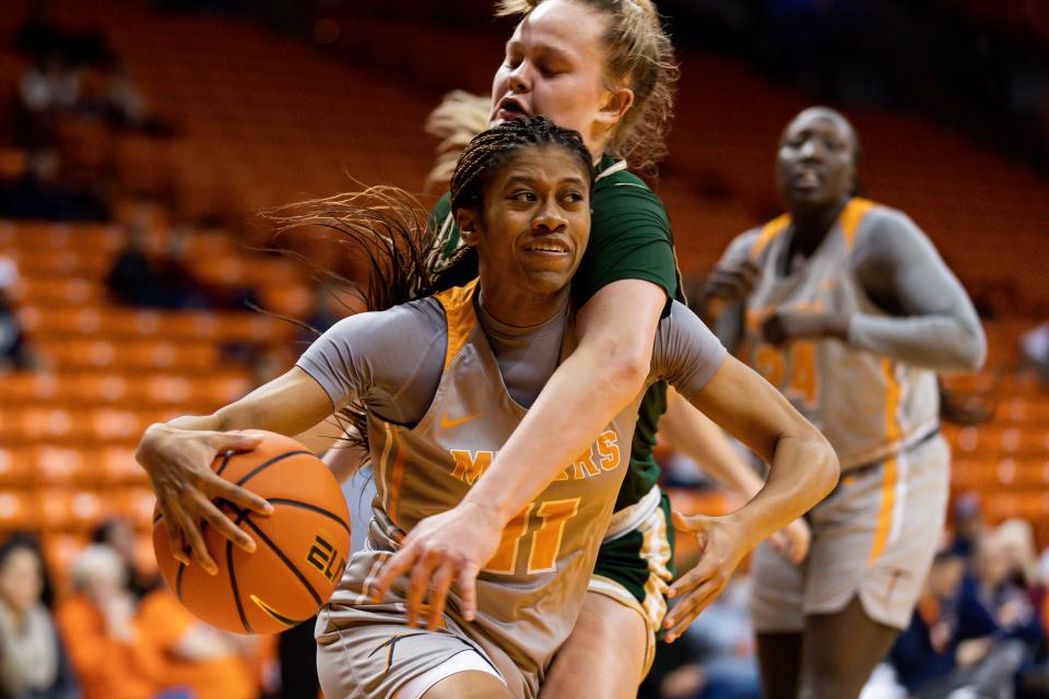 UTEP's N'Yah Boyd (11) at a women's basketball game against UAB Thursday, Nov. 29, 2022, at the Don Haskins Center in El Paso.