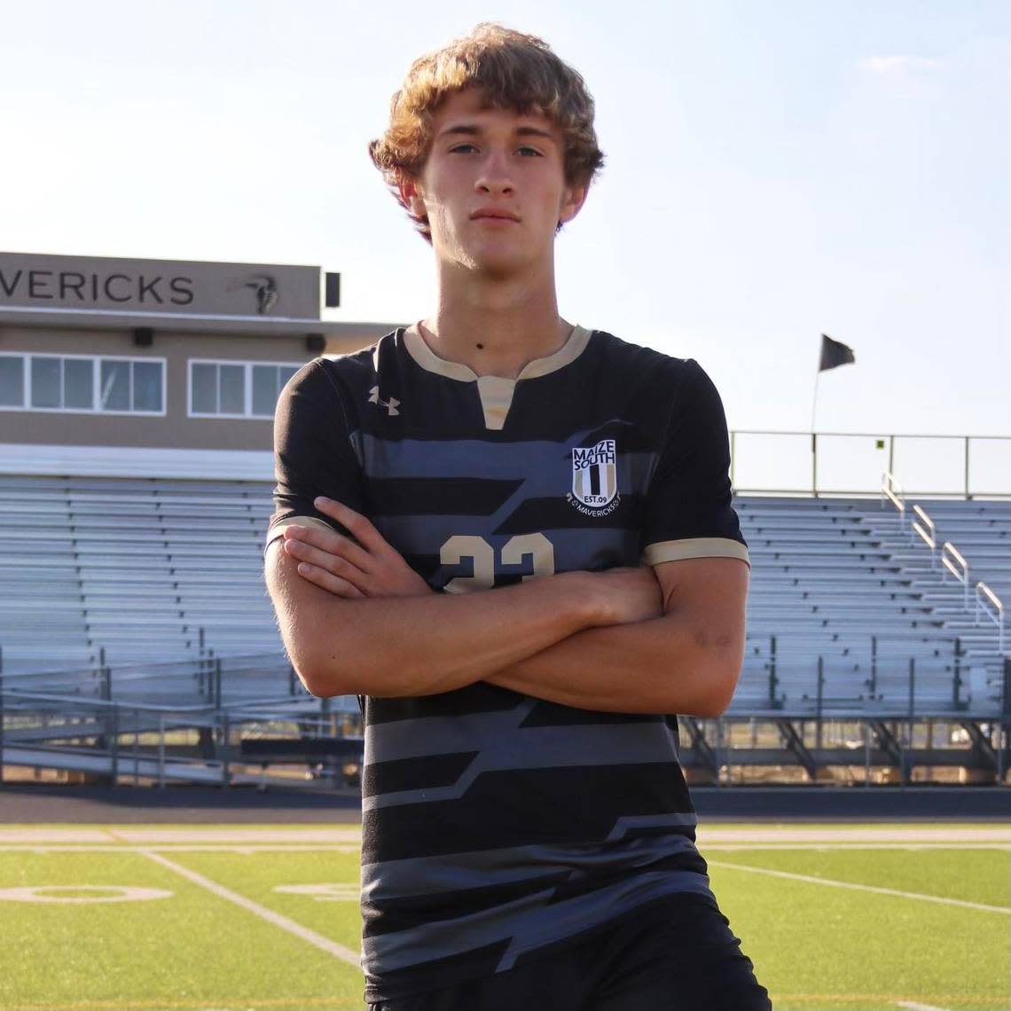 Maize South junior Caiden Wait