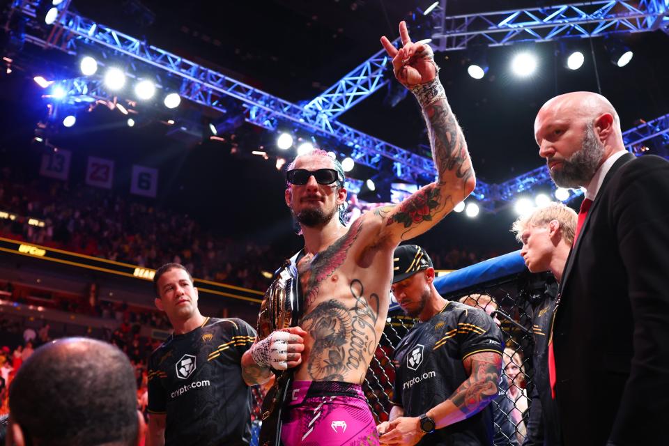 O’Malley after retaining the UFC men’s bantamweight title against Vera (Getty Images)