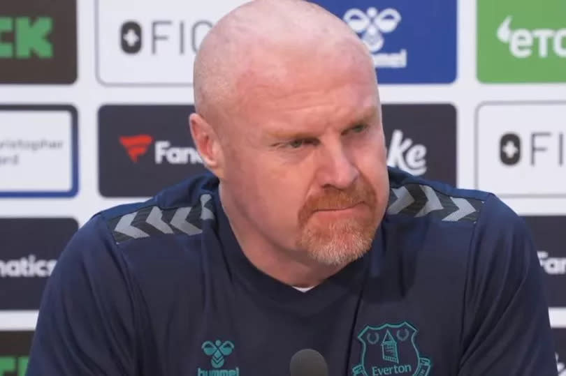 Dyche spoke to the media on Wednesday about <a class="link " href="https://sports.yahoo.com/soccer/teams/everton/" data-i13n="sec:content-canvas;subsec:anchor_text;elm:context_link" data-ylk="slk:Everton;sec:content-canvas;subsec:anchor_text;elm:context_link;itc:0">Everton</a>'s PSR situation -Credit:Everton YouTube