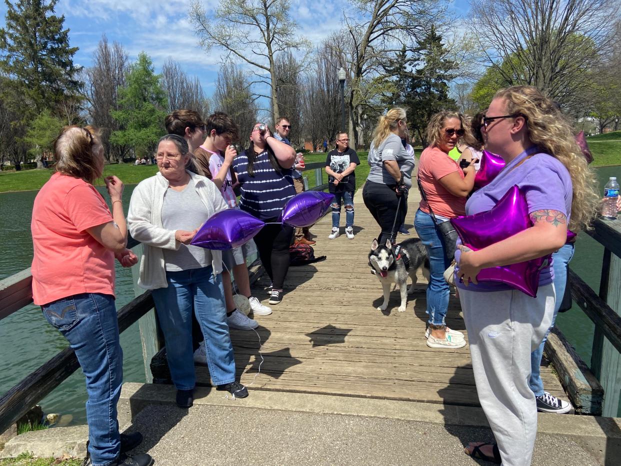 Family and friends of Jayme Bowen gathered at Schiller Park Sunday for a vigil and balloon launch to raise awareness for the mother who's been missing for 10 years.