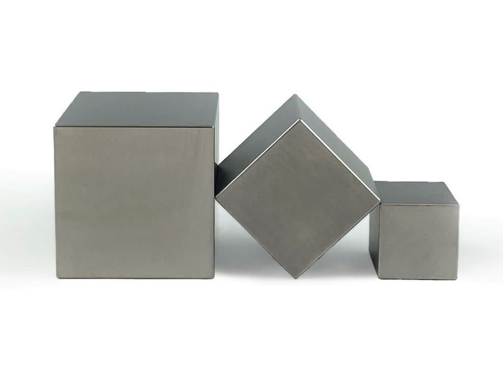 Tungsten cubes are ‘surprisingly heavy’ and offer a ‘great conversation piece’, one vendor claims (Midwest Tungsten)