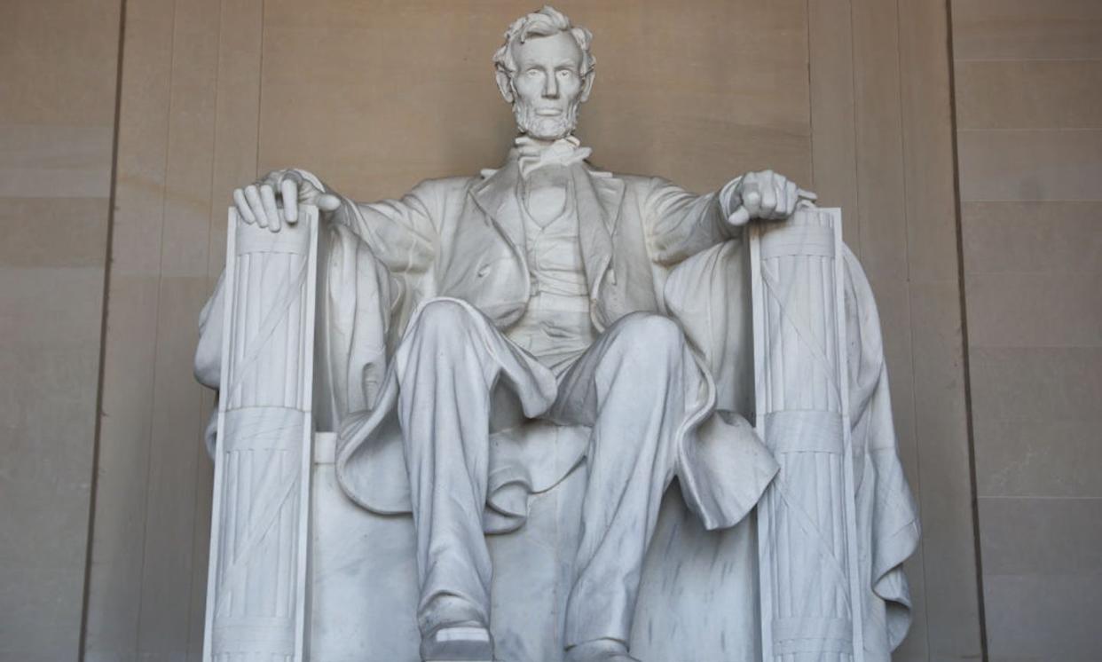 A statue of Abraham Lincoln, the 16th president of the United States, sits in the Lincoln Memorial in Washington. Historians consistently have given Lincoln, the Great Emancipator, their highest rating because of his leadership during the Civil War. <span>Jakub Porzycki/NurPhoto via Getty Images</span>