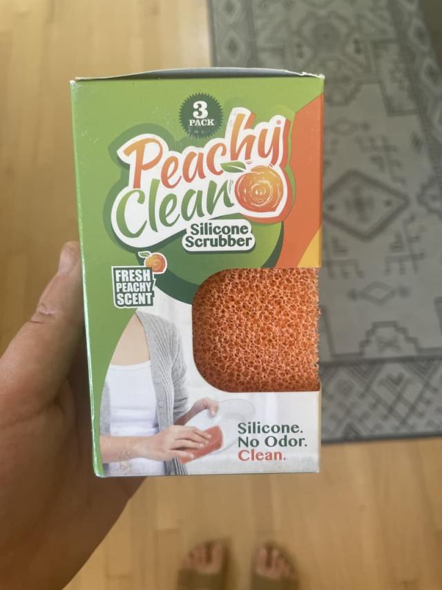  Peachy Clean Gourmet Kitchen Scrubber Peach Fragrance 3 pk :  Health & Household