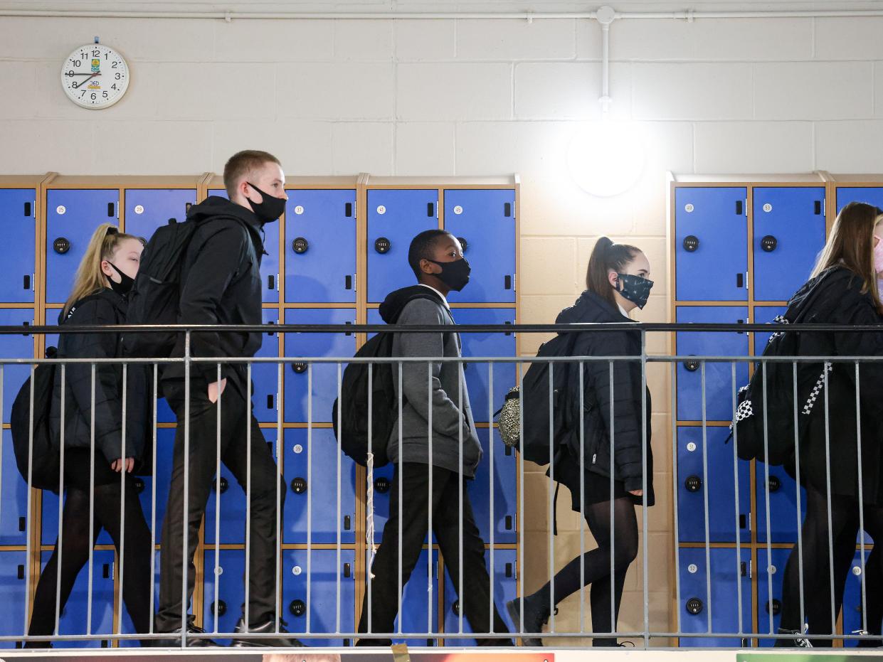 Older pupils in the highest coronavirus alert tiers in Scotland must now wear face masks in classrooms, as well as when moving around the school (Getty Images)