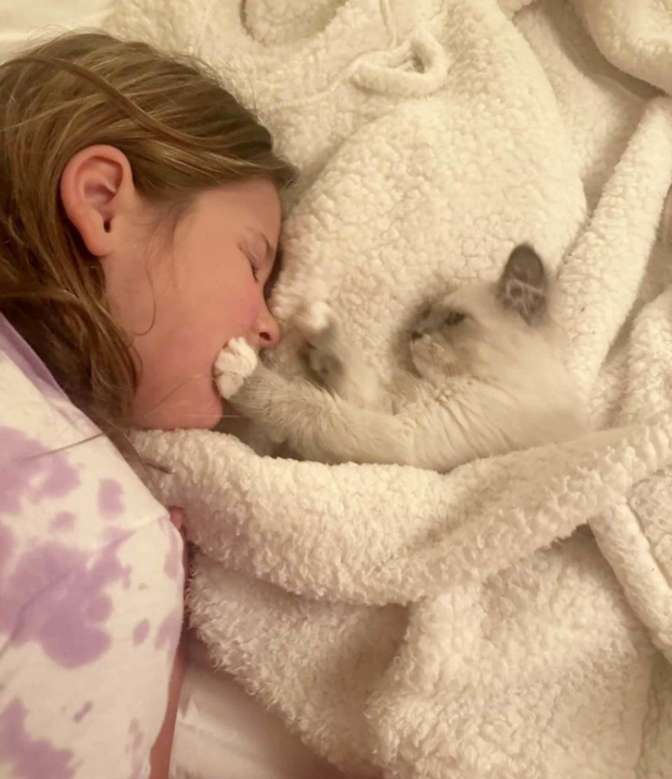 Jenna Bush and her new cat Mango. (Courtesy Jenna Bush-Hager)