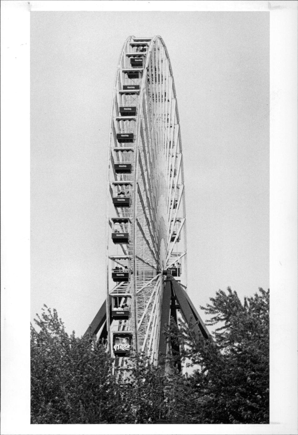 The Giant Wheel at Darien Lake stood 16 stories, or 165 feet, high.