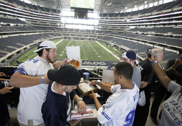 A view that only the fastest of Cowboys fans can enjoy during the playoffs. (AP Photo)