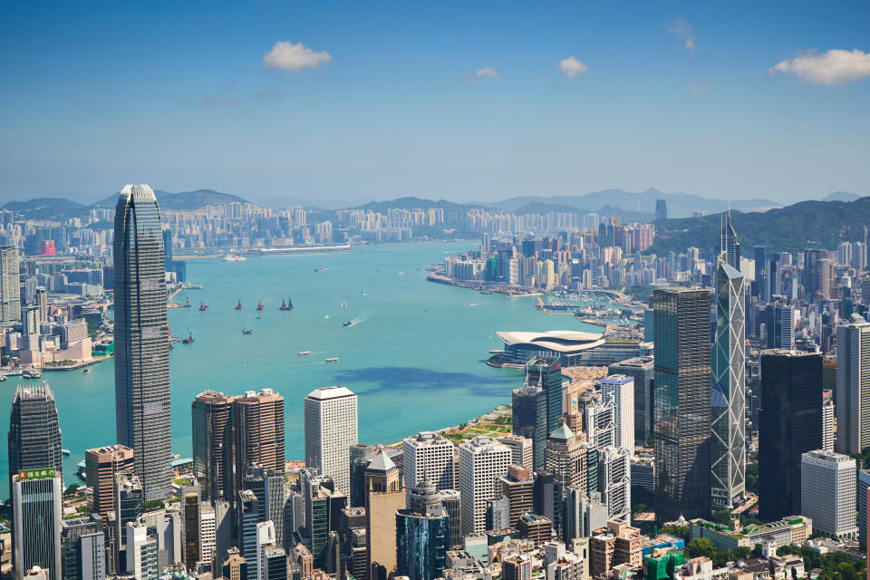 Aerial view of Hong Kong