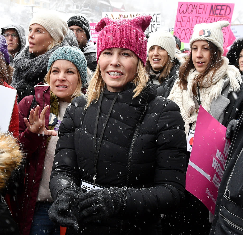 Chelsea Handler at the Women’s March in Park City, Utah, in January. (Photo: George Pimentel/Getty Images)