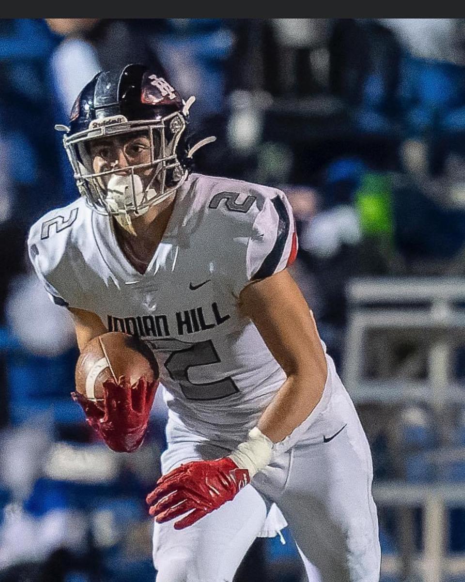 Robbie Guttman led the Cincinnati Hills League in receiving yards in 2021. He is the grandson of Basketball Hall of Famer Jack Twyman.