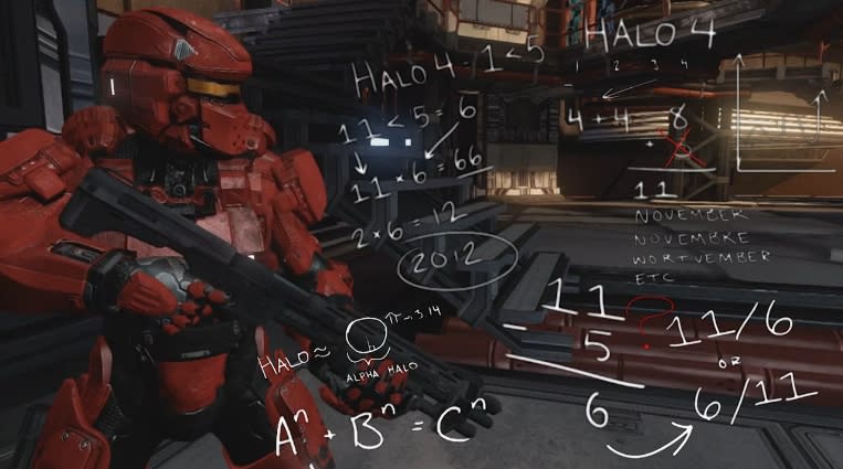 Sarge has a complicated method for remembering the 'Halo 4' launch date.