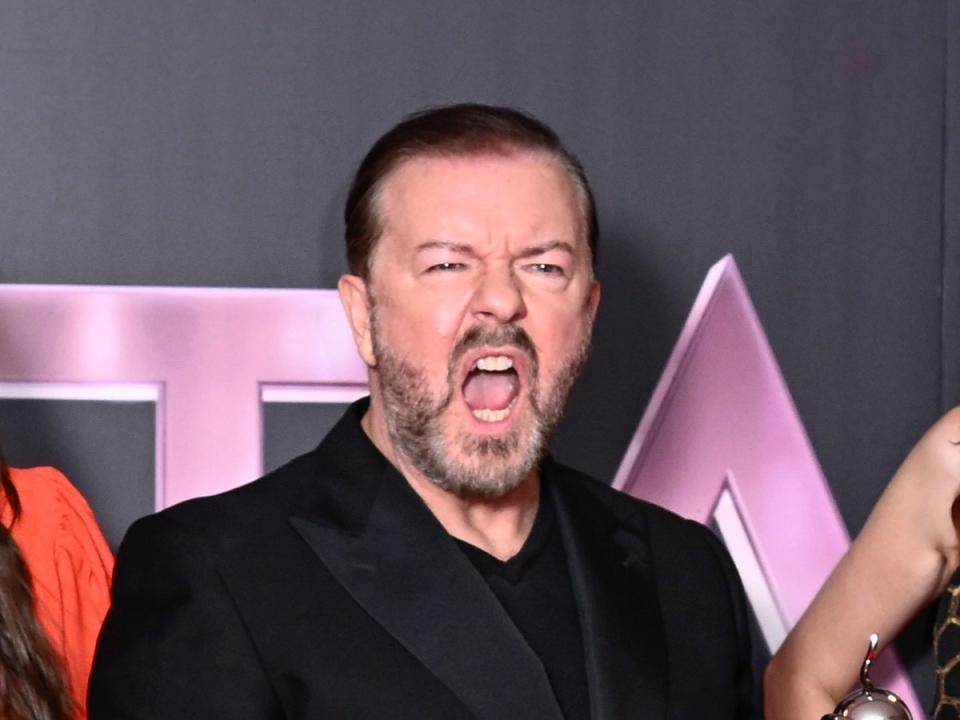 Ricky Gervais pictured at the National Television Awards in October 2022 (Gareth Cattermole/Getty Images)