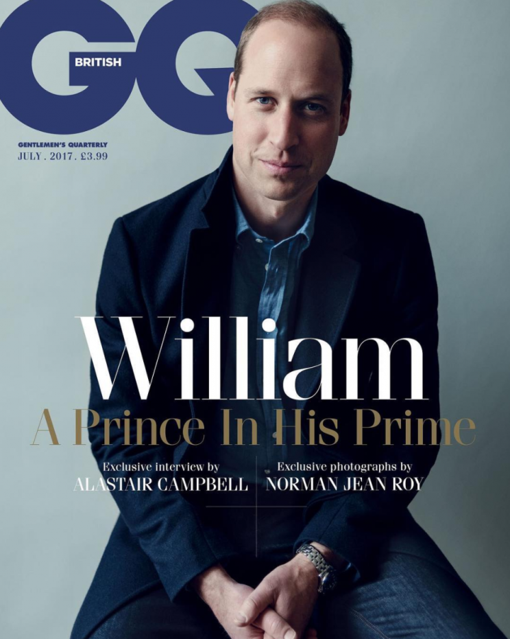 <i>The Prince appears on the cover of the July 2017 issue [Photo: British GQ]</i>