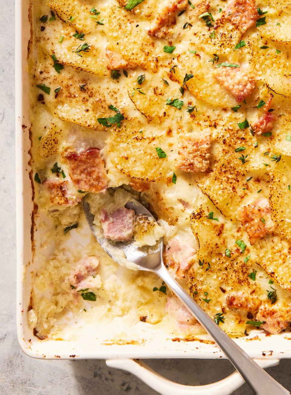 scalloped potatoes and ham