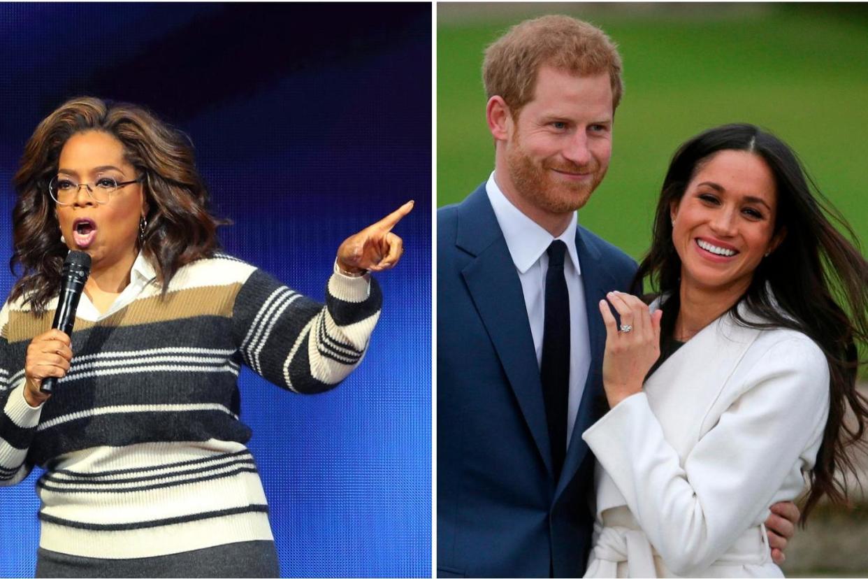 Opera Winfrey has spoken out in support of Harry and Meghan: Getty/AFP