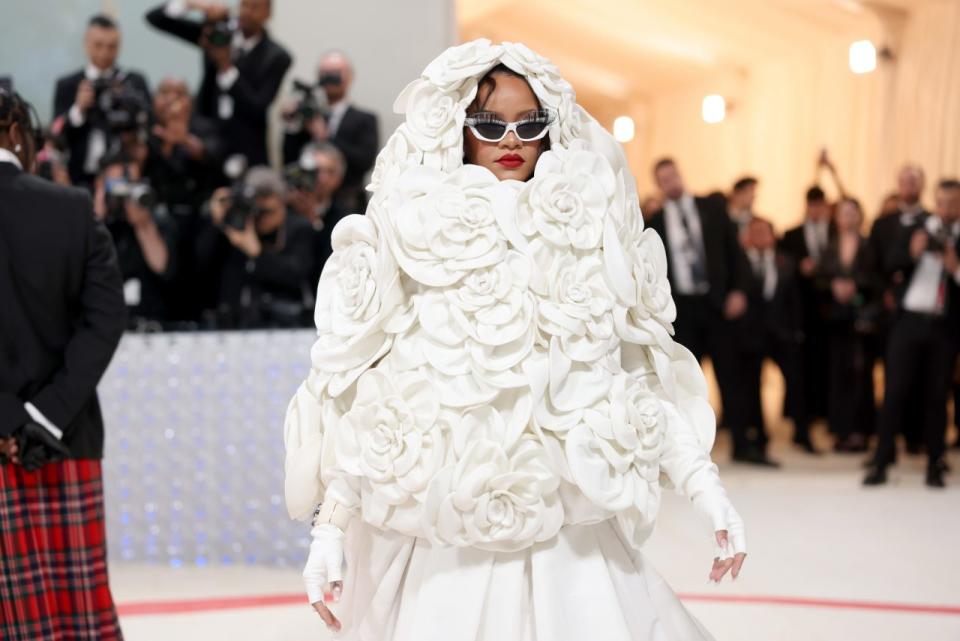 NEW YORK, NEW YORK - MAY 01: A$AP Rocky and Rihanna attend The 2023 Met Gala Celebrating 'Karl Lagerfeld: A Line Of Beauty' at The Metropolitan Museum of Art on May 01, 2023 in New York City. (Photo by John Shearer/WireImage)