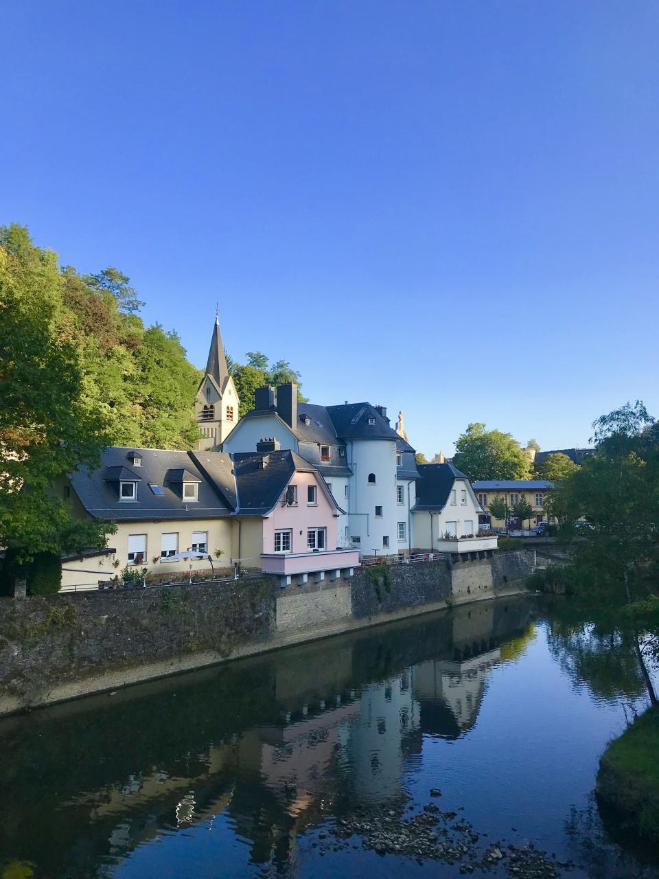 The views near the Azette River in Luxembourg City offer a stunning window into old and modern European life. This photo was taken on Sept. 21, 2019. | Sarah Gambles, Deseret News