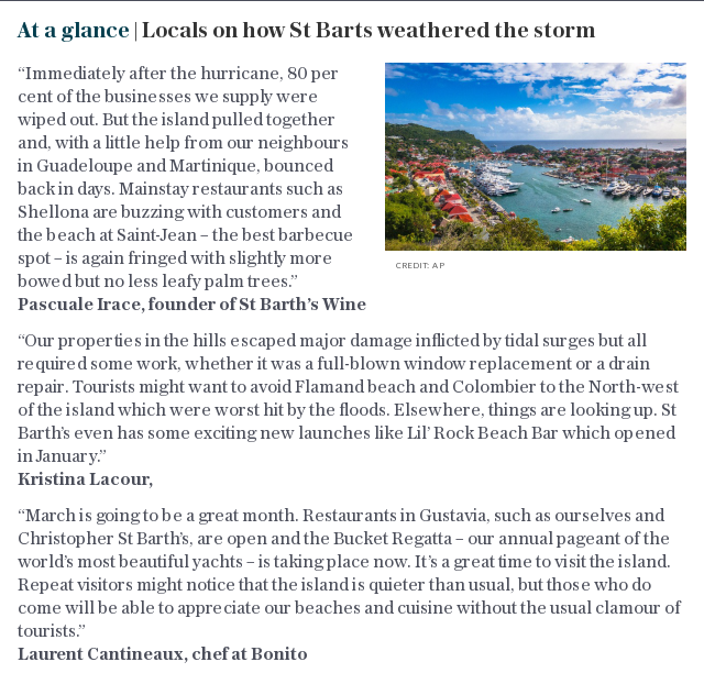 At a glance | Locals on how St Barts weathered the storm