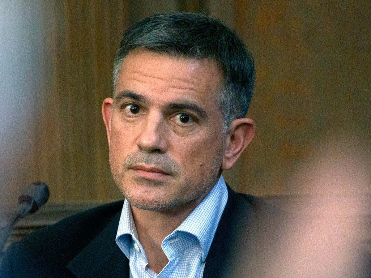 Lauren Almeida described Fotis Dulos (pictured in 2019) to the jury as someone she believed to be, at the time, a ‘role model’ and considered him to be a ‘mentor’ and a ‘friend’ (AP)