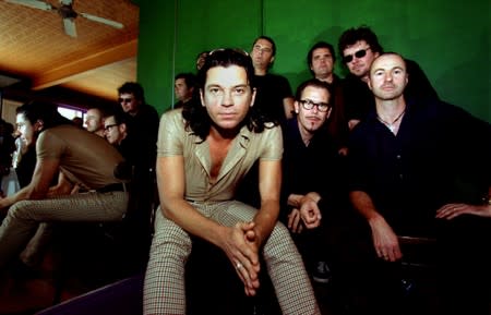 FILE PHOTO: Australian band INXS pose for a photograph in Sydney