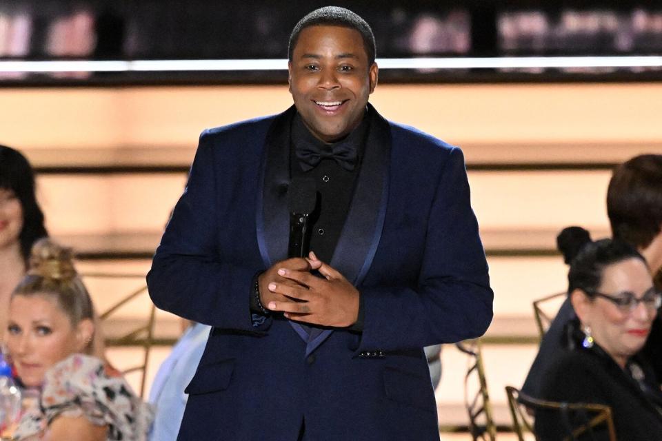 US actor and host Kenan Thompson speaks onstage during the 74th Emmy Awards