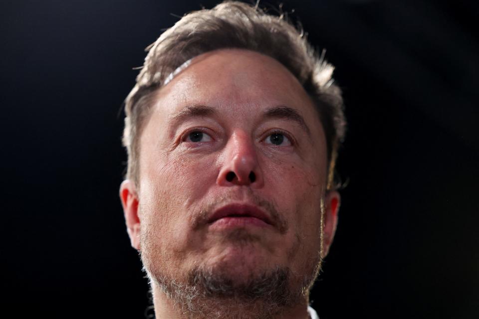 Elon Musk, CEO of Tesla and X attends the AI Safety Summit in Bletchley Park, on November 1, 2023 in Bletchley, England.