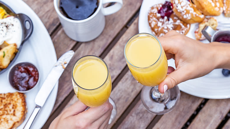 cheering cocktails over brunch