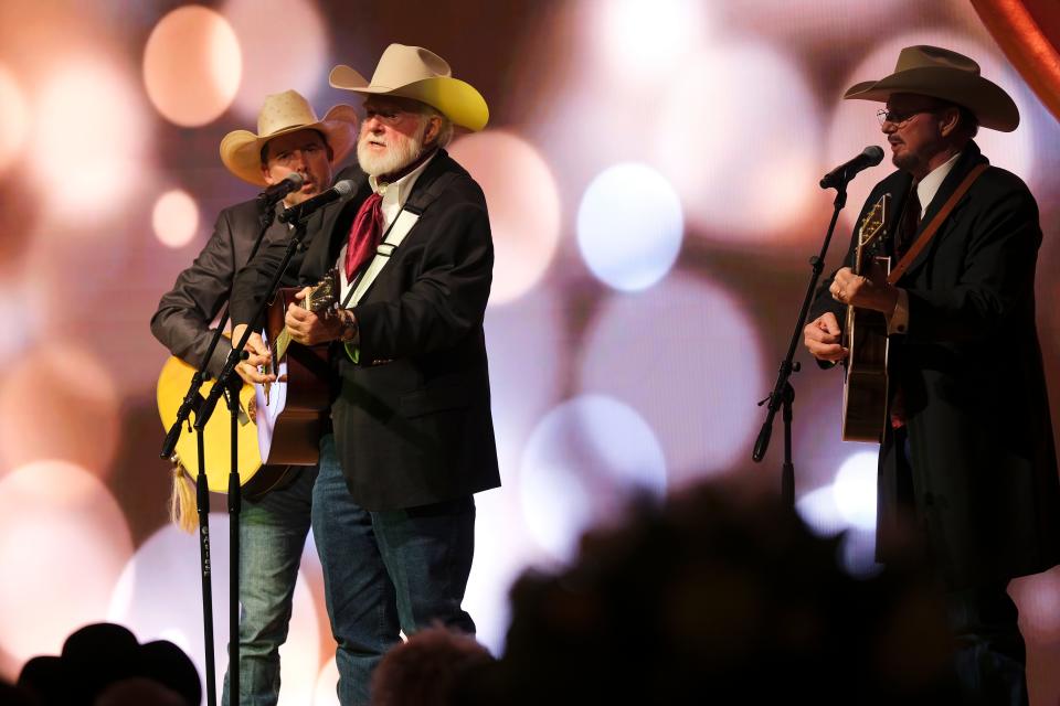 Red Steagall performs at the 60th Western Heritage Awards at the National Cowboy and Western Heritage Museum Saturday, September 18, 2021.