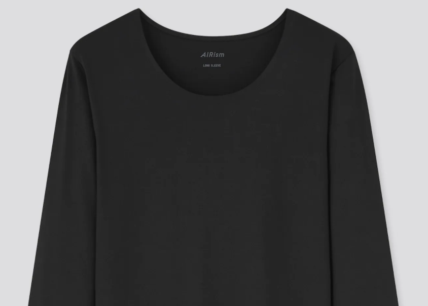 Uniqlo Airism Long Sleeve T-Shirt. (PHOTO: Uniqlo Singapore)