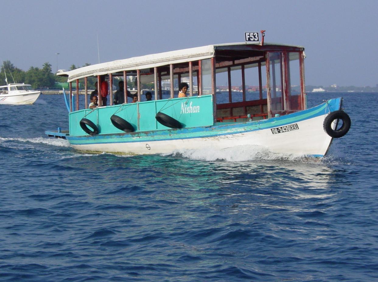 All aboard: the ferry that serves as the airport bus in the Maldives (Simon Calder)