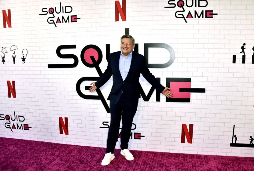 Ted Sarandos arrives at the "Squid Game" FYSEE event